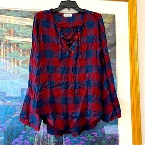 Front Lace Flannel